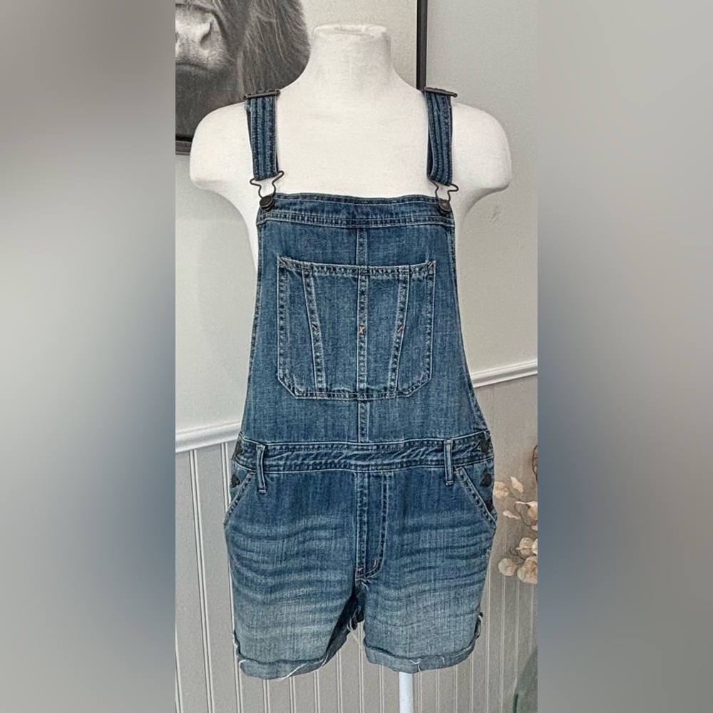Abercrombie & Fitch Blue Denim Short Overalls